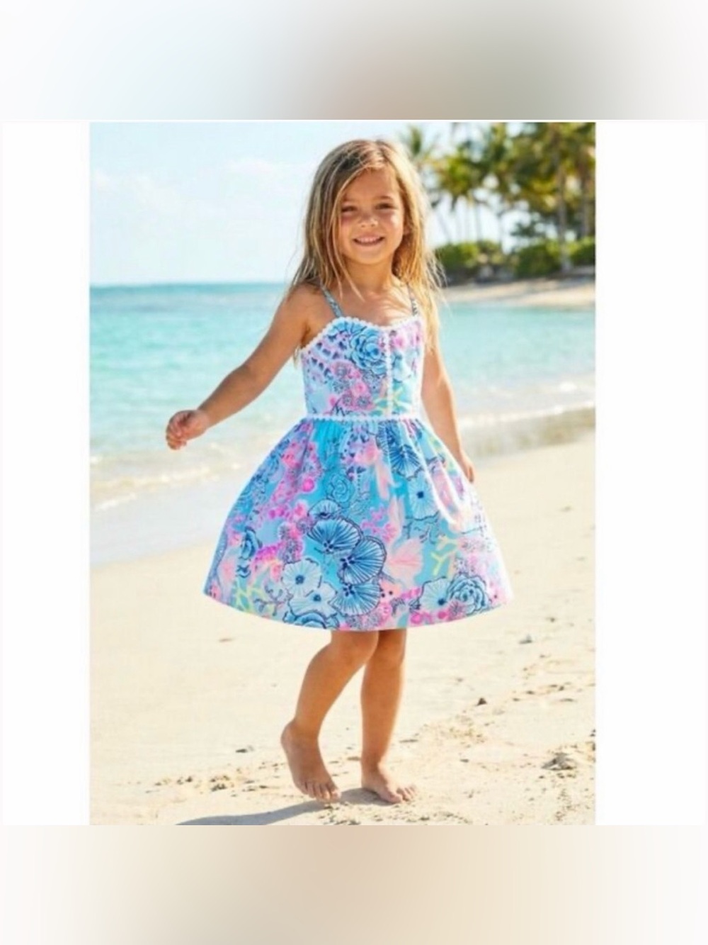 Lilly Pulitzer Mini Haylan Bali Blue Once Upon A Tide Dress Size 2